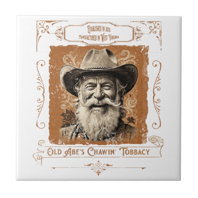 Altes Abes Chawin' Tobacci Fliese (Vorderseite)