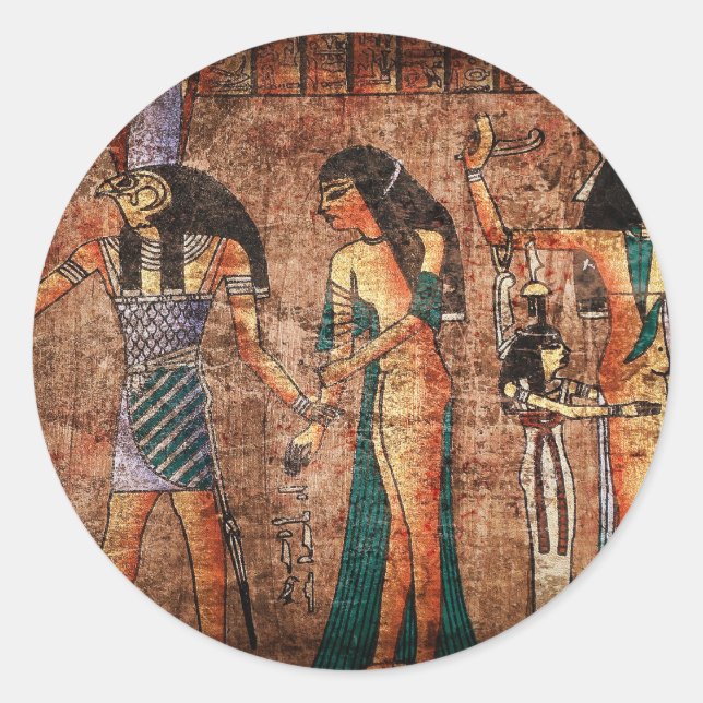Altes Ägypten 4 Runder Aufkleber (Vorderseite)