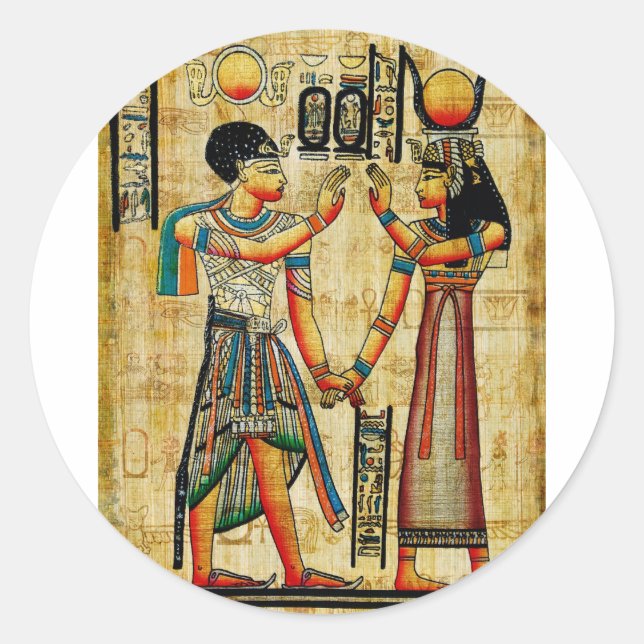 Altes Ägypten 5 Runder Aufkleber (Vorderseite)