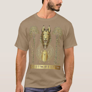 Altes Ägypten Gott Anubis Ankh Scarab Hieroglyphs  T-Shirt