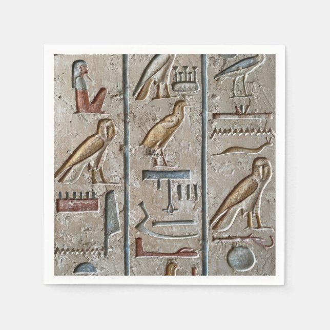 Altes Ägypten graviert Einzigartig Hieroglyphisch Serviette (Vorderseite)