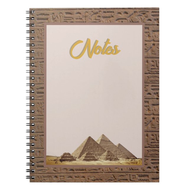 Altes Ägypten Hieroglyphen auf Imitaten Sandstone Notizblock (Vorderseite)