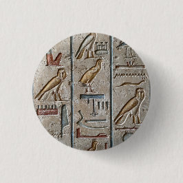 Altes Ägypten Hieroglyphisch eingraviert einzigart Button
