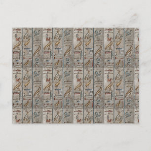 Altes Ägypten Hieroglyphische Gravur Pharoah Gesch Postkarte