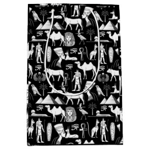 Altes Ägypten Hieroglyphisches Symbol Muster Mittlere Geschenktüte