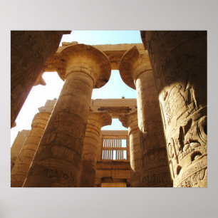 Altes Ägypten Karnak Tempelhieroglyphen Reisen Poster