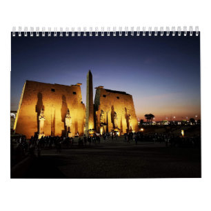 Altes Ägypten mit Pyramiden, Sphinx-Tempel-Kalende Kalender