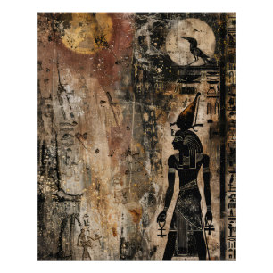 Altes Ägypten Pharao Segen des Mondes Gottes Poster