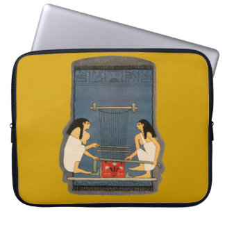 Altes Ägypten-Webstuhl-Frauen-Wolldecke, die Laptopschutzhülle