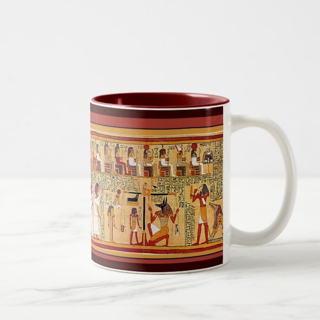 Altes ägyptisches Buch der Toten Zweifarbige Tasse (Rechts)
