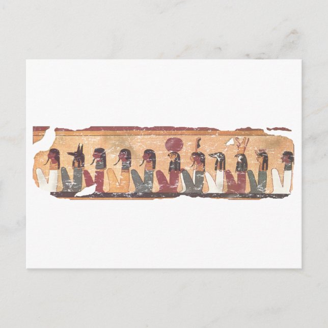 Altes ägyptisches Buch des Toten Gerichts Postkarte (Vorderseite)