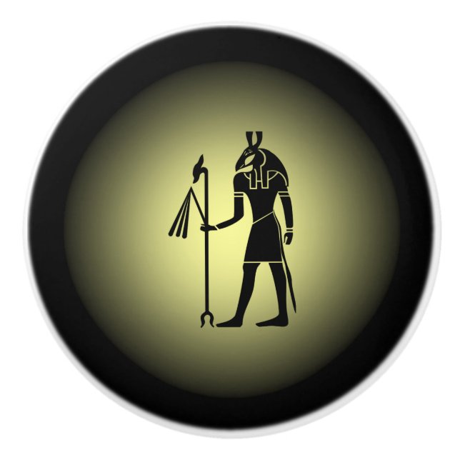 Altes ägyptisches ~ Hieroglyphen ~ auf Gold u. Keramikknauf (Vorderseite)