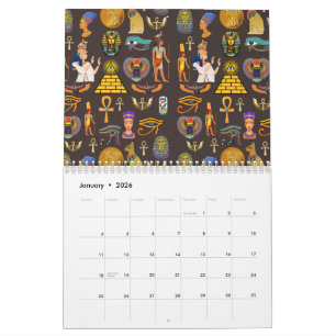 Altes ägyptisches Hieroglyphenmuster-Symbol Kalender