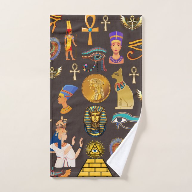 Altes ägyptisches Hieroglyphisches Muster Handtuch (Handtuch)