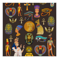Altes ägyptisches Hieroglyphisches Muster