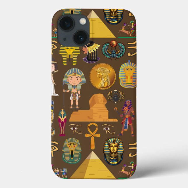 Altes ägyptisches Hieroglyphisches Muster-Symbol Case-Mate iPhone Hülle (Rückseite)