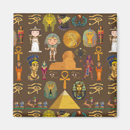 Altes ägyptisches Hieroglyphisches Muster-Symbol Magnet