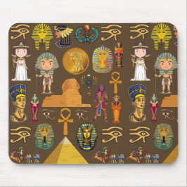 Altes ägyptisches Hieroglyphisches Muster-Symbol Mousepad