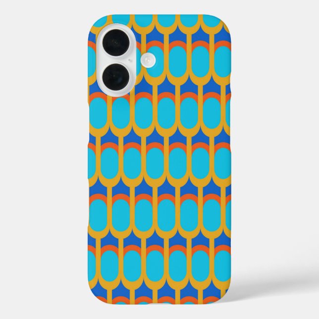 Altes ägyptisches Kemet Feather Pattern iPhone 16 Hülle (Rückseite)