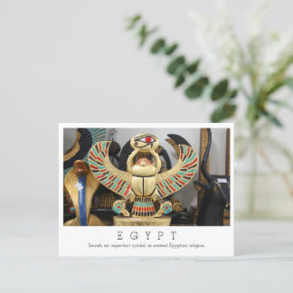 Altes ägyptisches Symbol der Scarab Postkarte