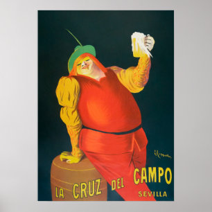 Altes Alkohol-Werbeplakat Poster