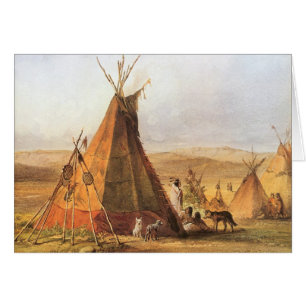 Altes Amerika - Westen, Tipis in der Prärie von Bo