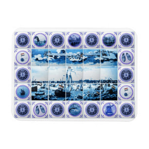 Altes Art-Fliesen-Wandgemälde Hollands Delft Magnet