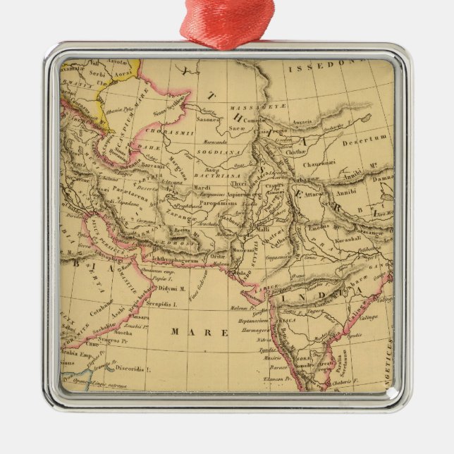 Altes Asien Silbernes Ornament (Vorne)