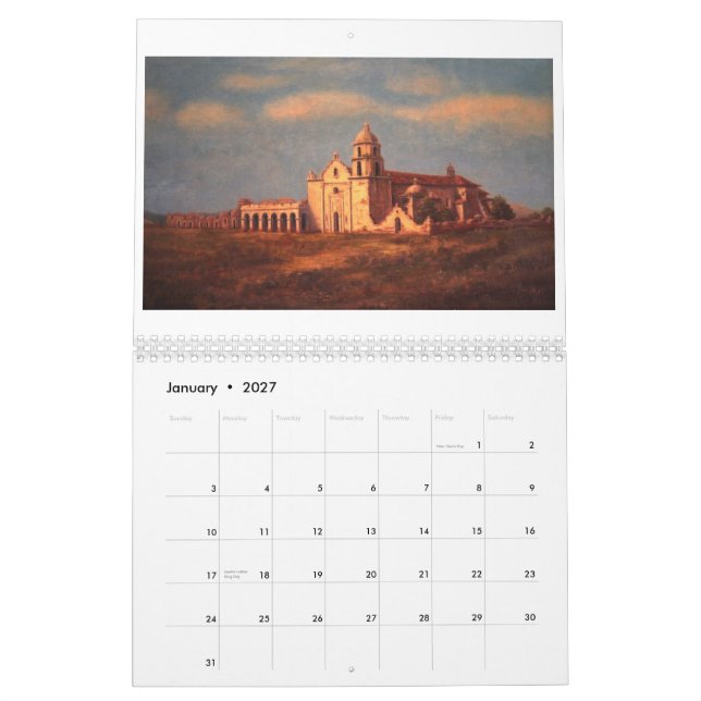 Altes Auftrag-San Luis Rey de Francia Kalender (Jan 2027)