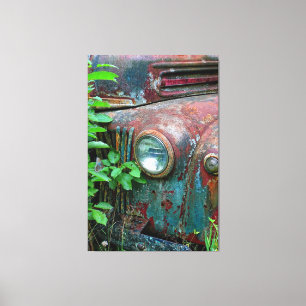 Altes Auto Art 4 überzogene Canvas Leinwanddruck