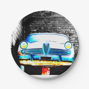 Altes Auto Pappteller