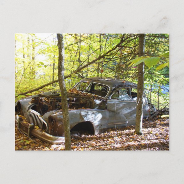 ALTES AUTO POSTKARTE (Vorderseite)