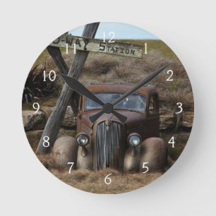 Altes Auto Runde Wanduhr