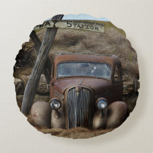 Altes Auto Rundes Kissen