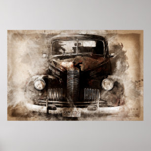Altes Auto Vintag Poster