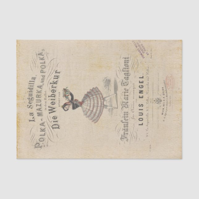 Altes Ballet Seidenpapier (Vorderseite)