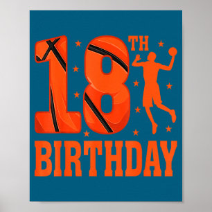 Altes Basketball 18. Spieler Jahre 18 Poster