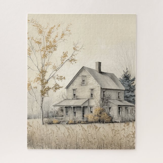 Altes Bauernhaus aus den 20er Jahren Jigsaw Puzzle (Vertikal)