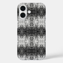 Altes Baumrinden Schwarz-Weiß-Foto Musterdesign iPhone 16 Hülle