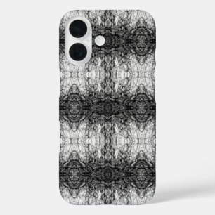 Altes Baumrinden Schwarz-Weiß-Foto Musterdesign iPhone 16 Hülle