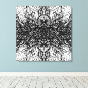 Altes Baumrinden Schwarz-Weiß-Foto Musterdesign Leinwanddruck