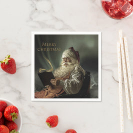 Altes Bild der Magie des Weihnachtsmannes Serviette