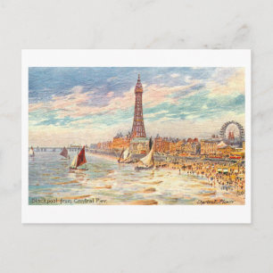 Altes Blackpool vom Central Pier, England Postkarte