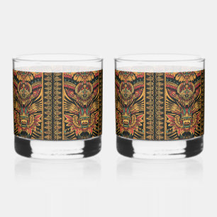 Altes Blau "Aztec Dream" 12oz Rocks Brilles Set Whiskyglas
