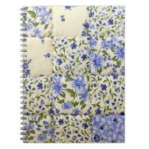 Altes blaues Blumenmuster