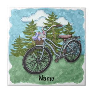 Altes Blaues Fahrrad Fliese