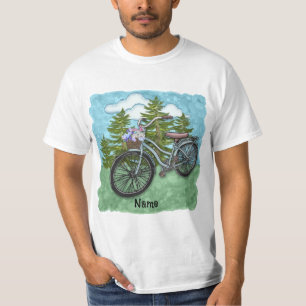 Altes Blaues Fahrrad T-Shirt
