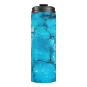 Altes blaues Marmorbild Thermosbecher