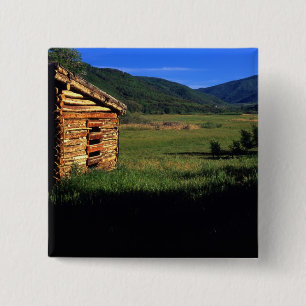 Altes Blockhaus in der Nähe von Park City, Utah. ( Button