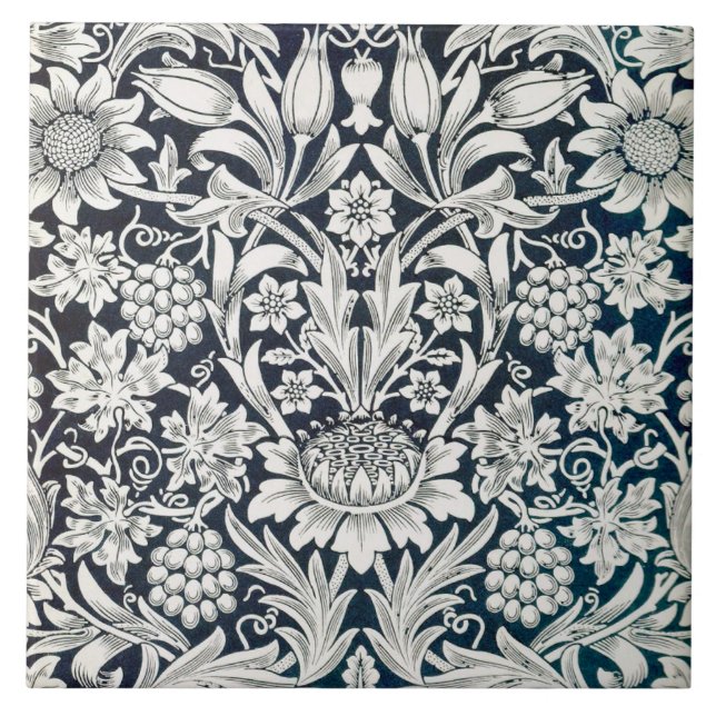 Altes Blumenmuster, William Morris Fliese (Vorderseite)